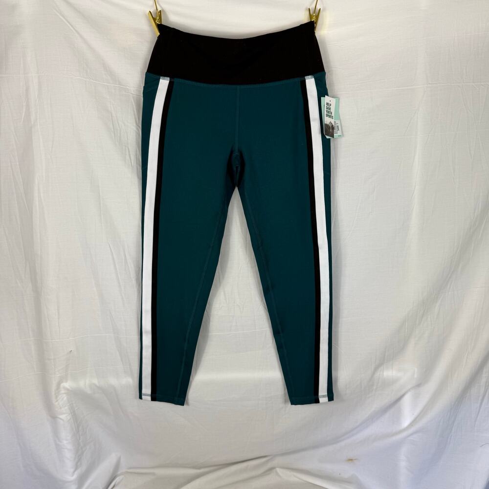 NWT DSG Side Stripe Leggings Women's Medium Deep Teal 7/8 Ankle Length DAW21347
